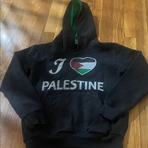 Black 'I Love Palestine' Hoodie